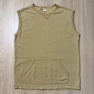 Vintage Levi’s Cotton Sleeveless Crewneck T-Shirt Mens Medium Tan Oversized